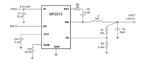 MPS(芯源)的MP2313GJ-Z系统框图