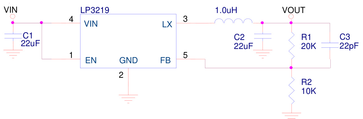 LOWPOWER(微源半导体)的LP3219AB5F系统框图