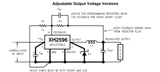 XINLUDA(信路达)的XH2596-ADJ系统框图