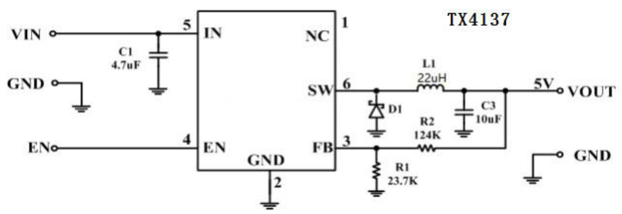 XDS(芯鼎盛)的TX4137系统框图