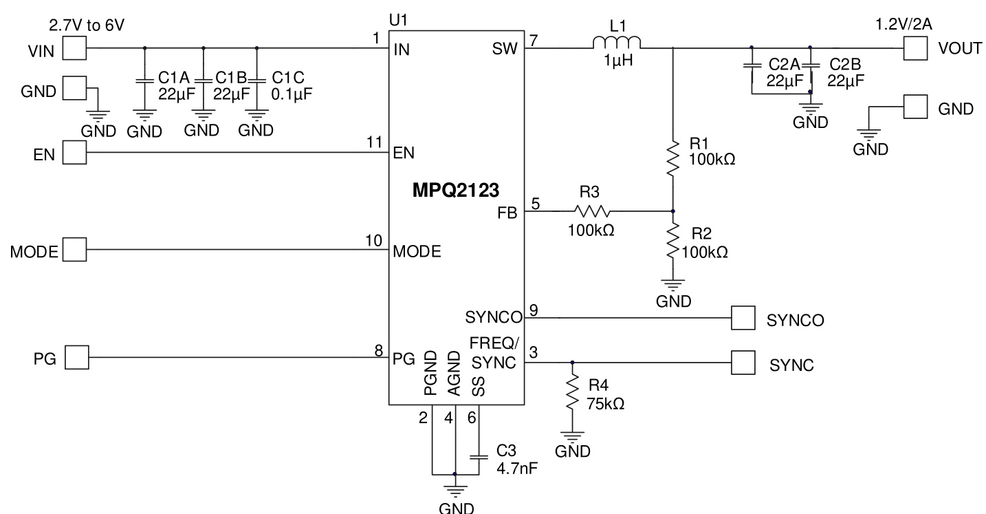 MPS(芯源)的MPQ2123GD-AEC1-Z系统框图