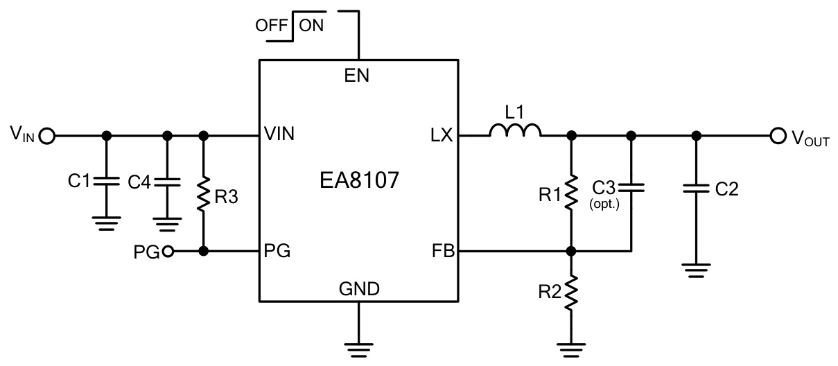 everanalog(申风)的EA8107E5系统框图