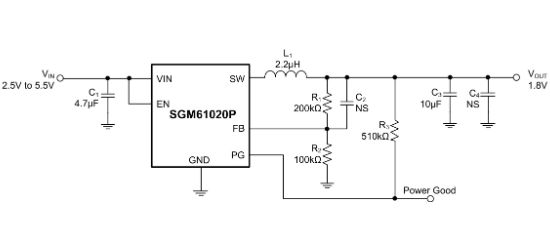 SGMICRO(圣邦微)的SGM61020XKB6G/TR系统框图