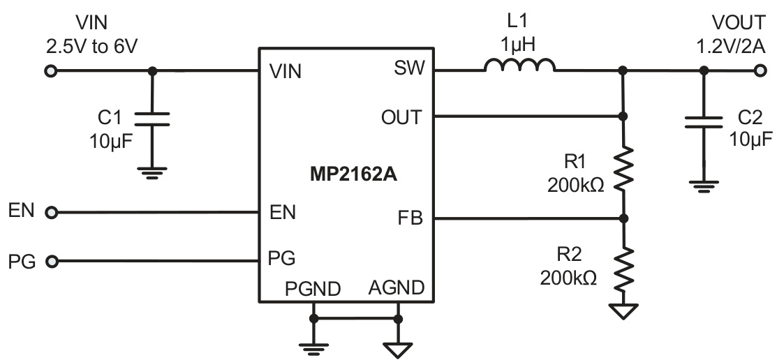 MPS(芯源)的MP2162AGQH-Z系统框图