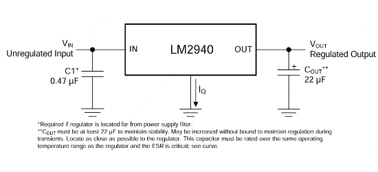 TI(德州仪器)的LM2940IMP-5.0/NOPB系统框图
