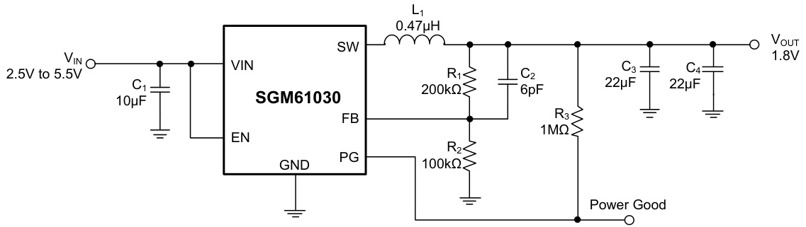 SGMICRO(圣邦微)的SGM61030BXTEP7G/TR系统框图