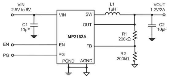 MPS(芯源)的MP2162AGQHT-Z系统框图