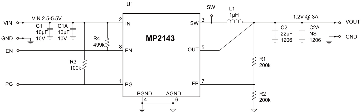 MPS(芯源)的MP2143DJ-LF-Z系统框图