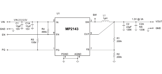 MPS(芯源)的MP2143DJ-LF-Z系统框图