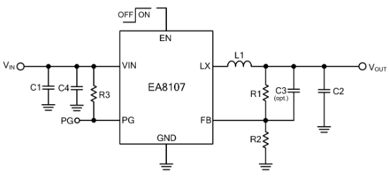 everanalog(申风)的EA8107E5系统框图
