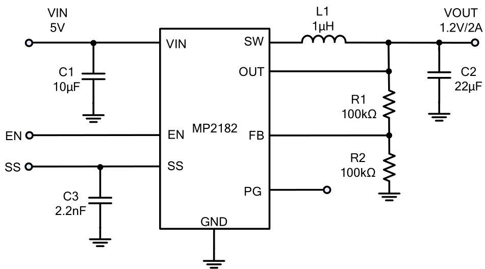 MPS(芯源)的MP2182GTL-Z系统框图