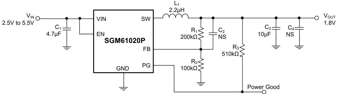 SGMICRO(圣邦微)的SGM61020PXKB6G/TR系统框图