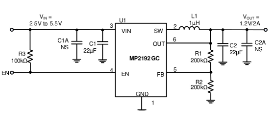 MPS(芯源)的MP2192GC-Z系统框图