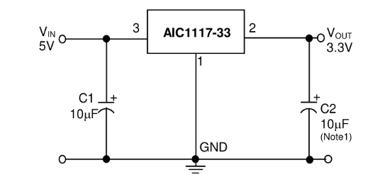 AIC(沛亨半导体)的AIC1117GYTR系统框图