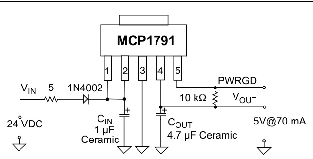 MICROCHIP(美国微芯)的MCP1790T-5002E/DB系统框图