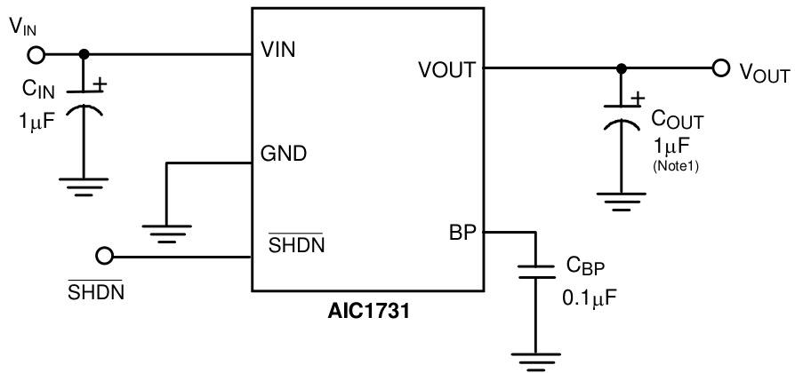 AIC(沛亨半导体)的AIC1731-18GVTR系统框图