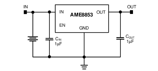 AME(安茂微)的AME8853-AET330系统框图
