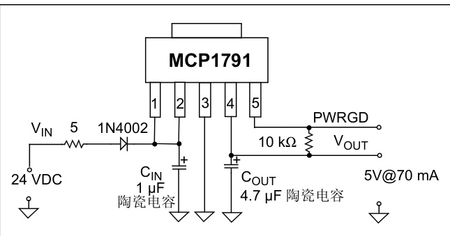 MICROCHIP(美国微芯)的MCP1790-5002E/DB系统框图