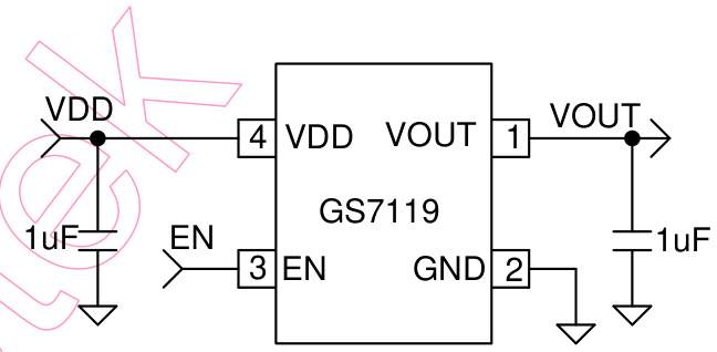 GSTEK(登丰微)的GS7119ST-1P8-R系统框图