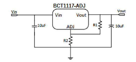BROADCHIP(广芯电子)的BCT1117ELT18-TR系统框图