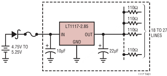 ADI(亚德诺)的LT1117IST-3.3#PBF系统框图