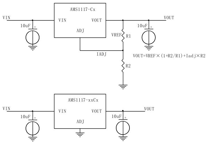 FM(富满)的AMS1117-3.3V系统框图