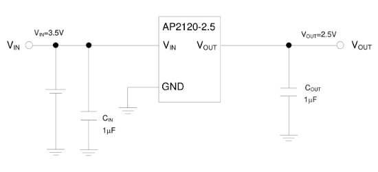 DIODES(美台)的AP2120N-1.2TRG1系统框图