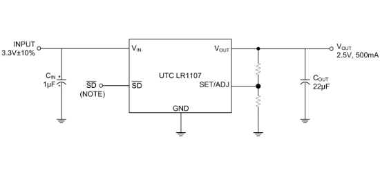 UTC(友顺)的LR1107G-33-AA3-A-R系统框图