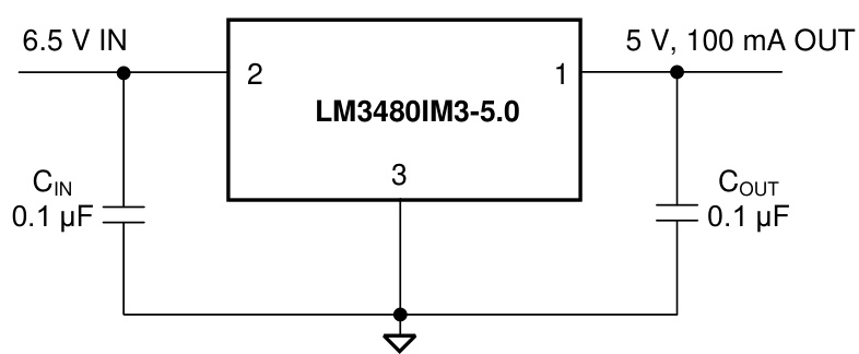 TI(德州仪器)的LM3480IM3X-3.3/NOPB系统框图
