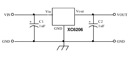HX(恒佳兴)的XC6206-1.5NR系统框图