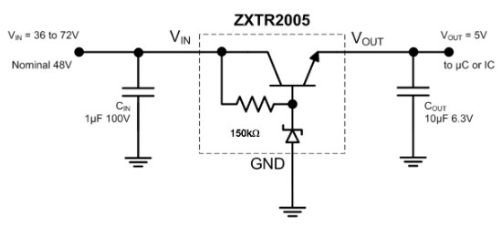 DIODES(美台)的ZXTR2005K-13系统框图