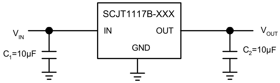 CJ(江苏长电/长晶)的SCJT1117B-3.3系统框图