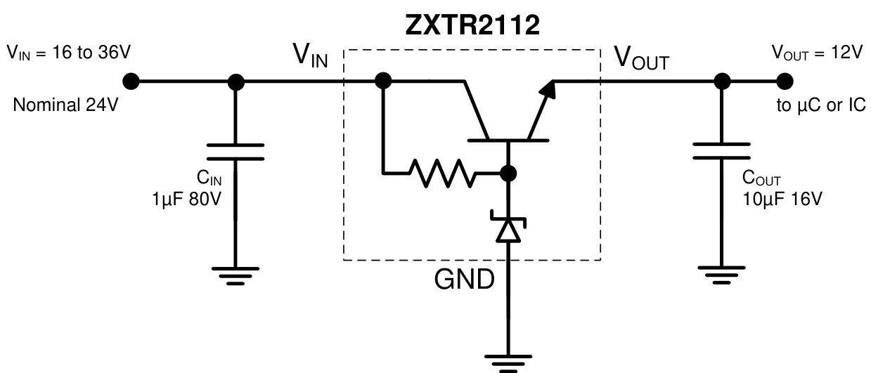 DIODES(美台)的ZXTR2112F-7系统框图