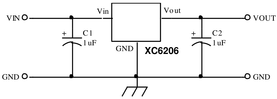 HX(恒佳兴)的XC6206-1.5NR系统框图