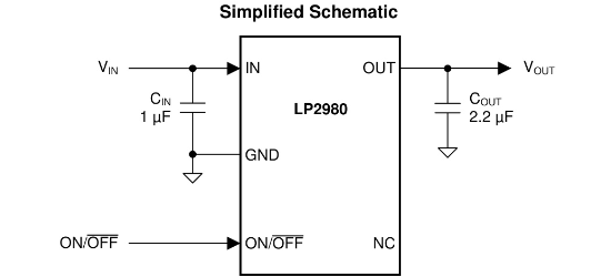TI(德州仪器)的LP2980IM5-5.0/NOPB系统框图