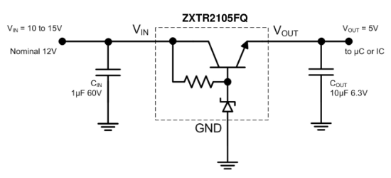 DIODES(美台)的ZXTR2105FQ-7系统框图