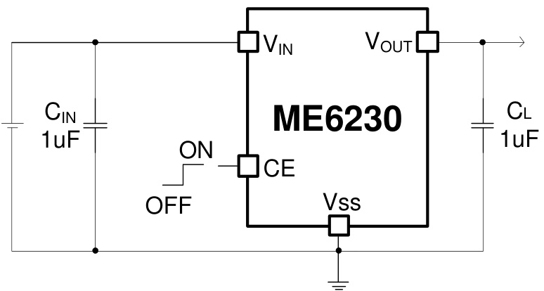 MICRONE(南京微盟)的ME6230A30M3G系统框图