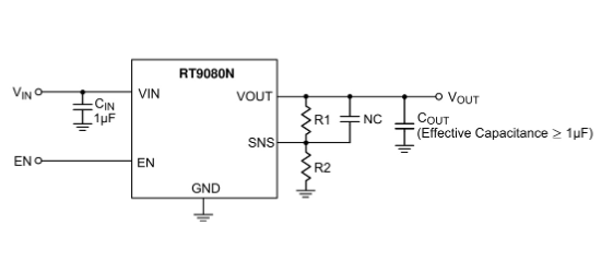 RICHTEK(立锜)的RT9080-18GJ5系统框图