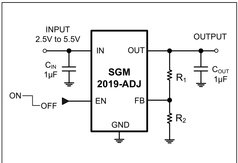 SGMICRO(圣邦微)的SGM2019-2.8YN5G/TR系统框图