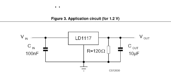 ST(意法半导体)的LD1117S18CTR系统框图