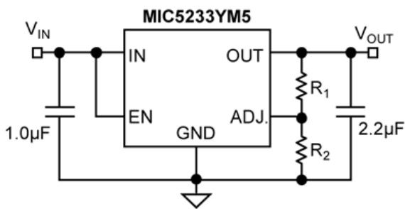 MICROCHIP(美国微芯)的MIC5233-3.0YM5-TR系统框图