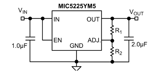 MICROCHIP(美国微芯)的MIC5225-5.0YM5-TR系统框图