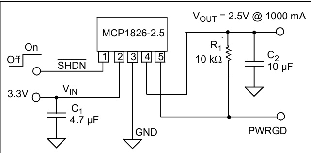 MICROCHIP(美国微芯)的MCP1826ST-3302E/DB系统框图