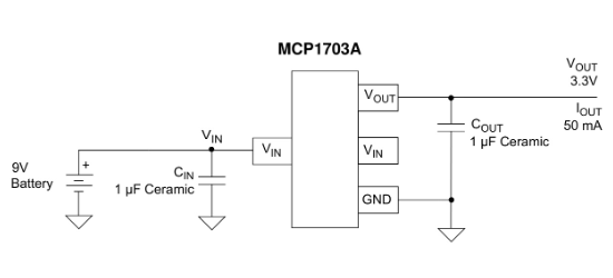 MICROCHIP(美国微芯)的MCP1703A-1802E/DB系统框图