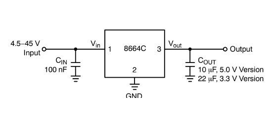 onsemi(安森美)的NCV8664CST50T3G系统框图
