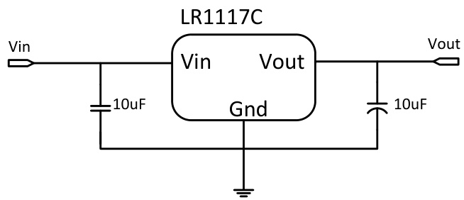 LRC(乐山无线电)的LR1117CS33X系统框图
