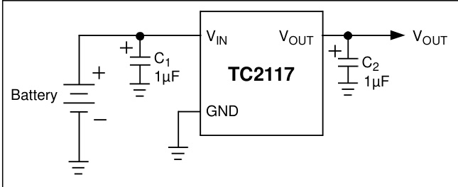 MICROCHIP(美国微芯)的TC2117-3.3VDBTR系统框图