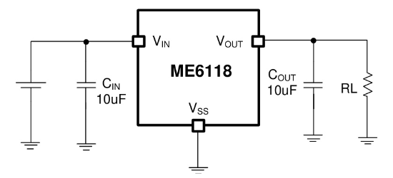 MICRONE(南京微盟)的ME6118A25B3G系统框图