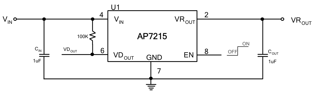 DIODES(美台)的AP7215-33YG-13系统框图