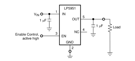 TI(德州仪器)的LP5951MF-2.5/NOPB系统框图